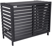 Buitenunit omkasting Kunststof zwart one size